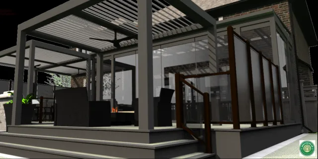 A deck design concept in Barrie