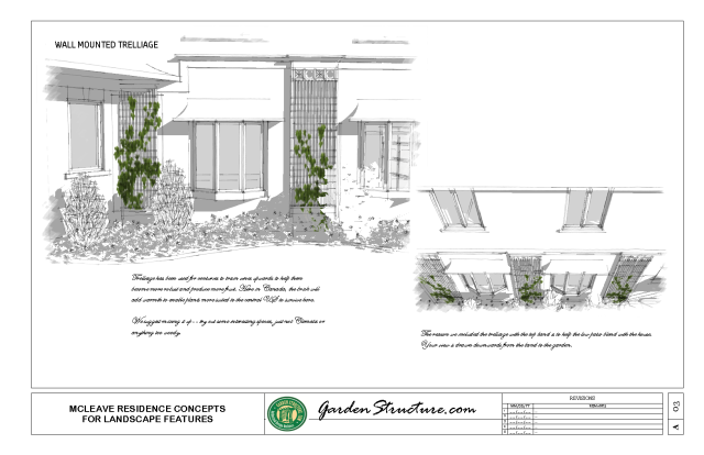 Landscape Architecture Wall Trellis concept design