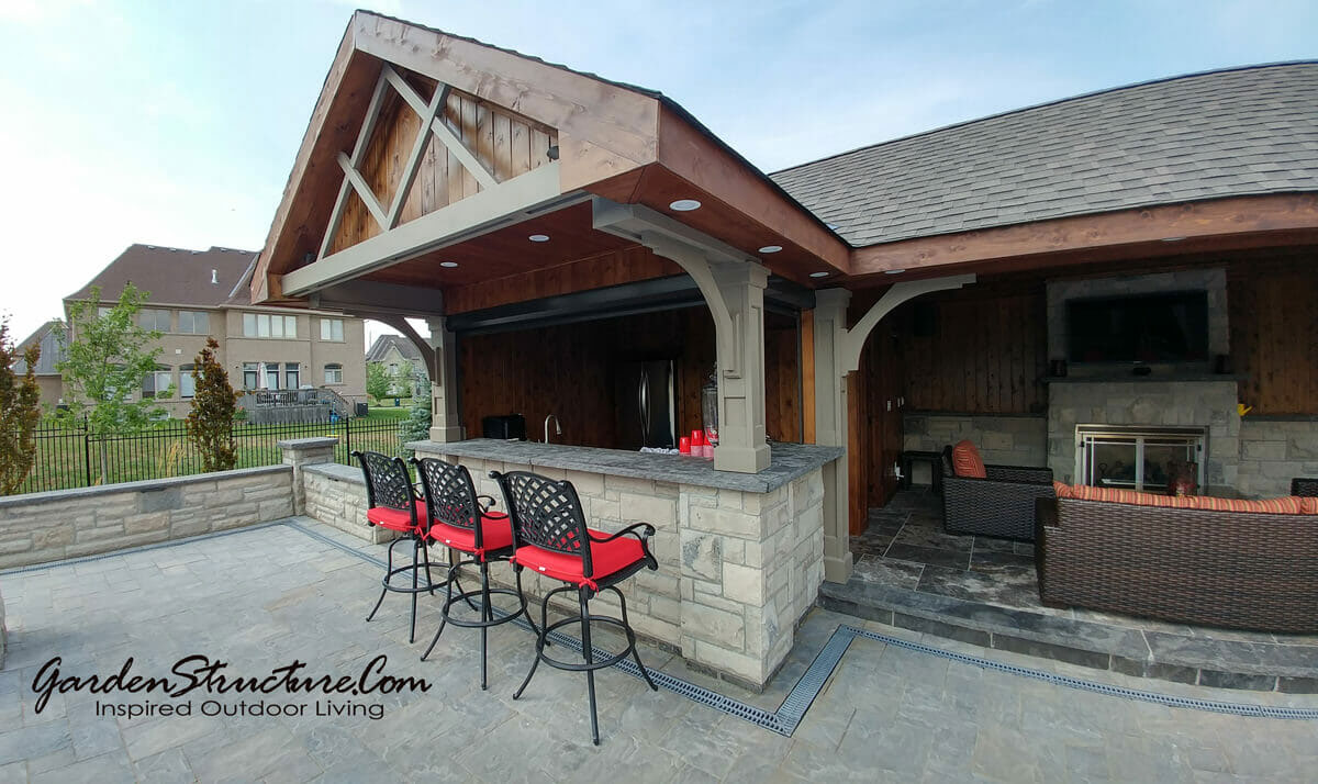 Garden Structure Design -- cabana designs plans - a pool house in Aurora Ontario