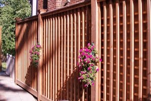 An 8&#039; tall fence in Toronto Ontario made of western red cedar lumber