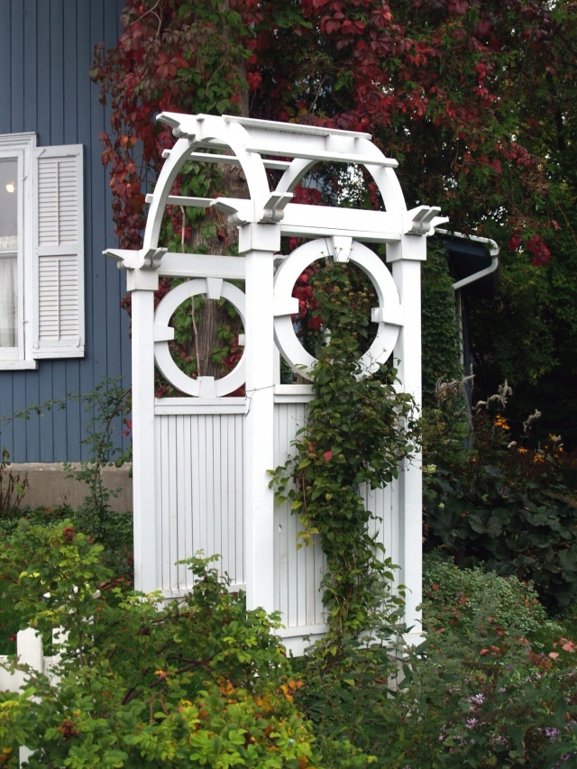 a garden arbor in Schomburg Ontario