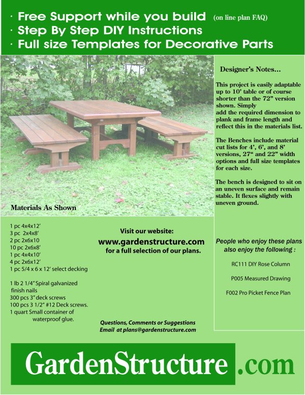 A modern spin on a picnic table DIY Plans