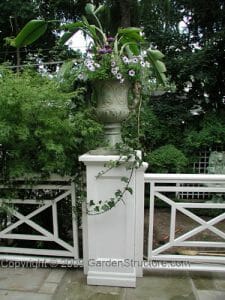 Urn Pedestal with Florida style rail