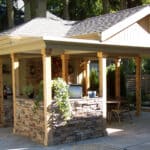 Beach Cabana with kitchen and dining space on Tiny Beaches Rd