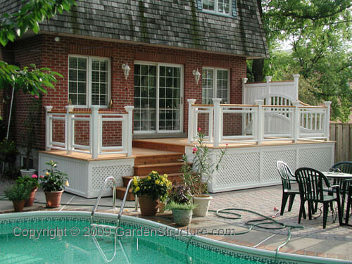 small stylish deck with privacy