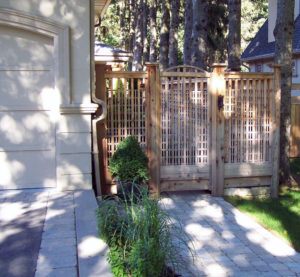 Trelliswork gate and fences