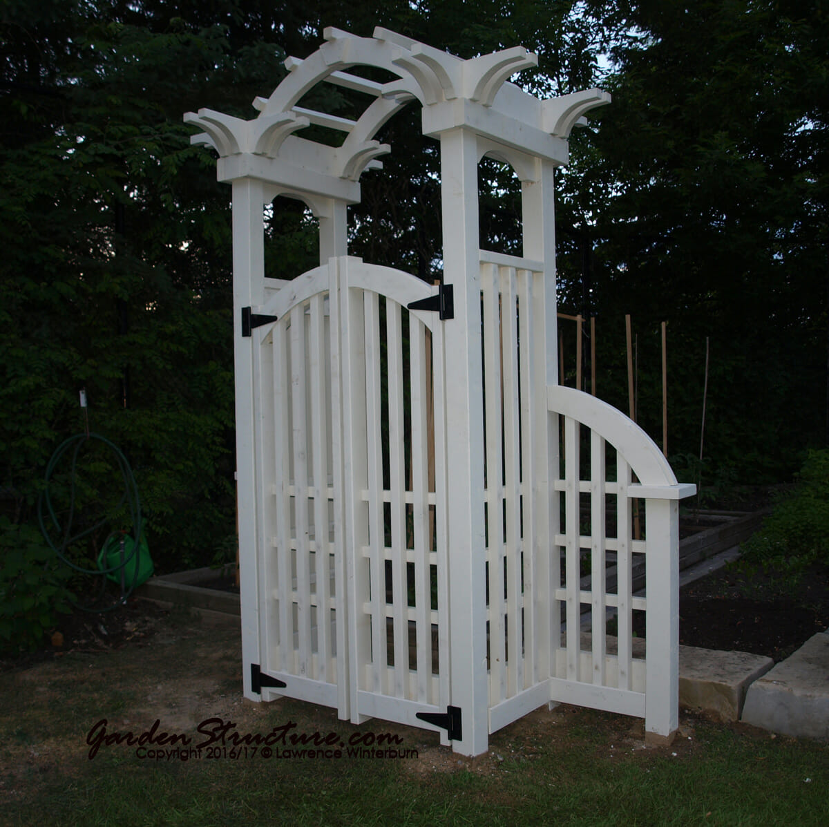 garden arbor in white