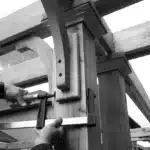 HOME 28 Black and white working drawing of a pergola in Hamilton, Ontario